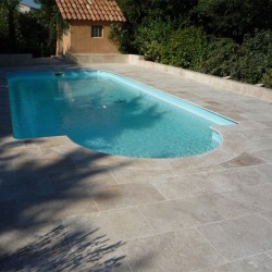 Margelles pour Bain Romain Travertin Beige Clair - Ti'ma Stone