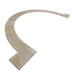 Margelles pour Bain Romain Travertin Beige Mix - Ti'ma Stone