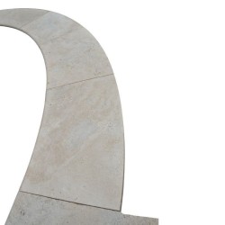 Margelles pour Bain Romain Travertin clair 1er choix Sablé - Ti'ma Stone