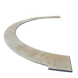 Margelles pour Bain Romain Travertin Beige classique - Ti'ma Stone