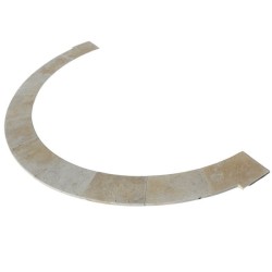 Margelles pour Bain Romain Travertin Beige classique - Ti'ma Stone