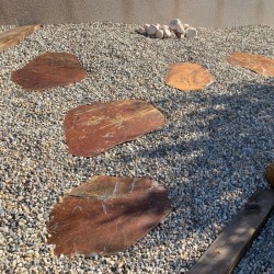 Pas Japonais en Ardoise Corten Forme Libre - Ti'ma Stone