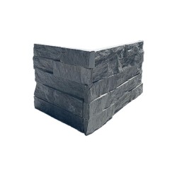 Angle Plaquette de parement Deco Panel Ardoise Noire - Ti'ma Stone