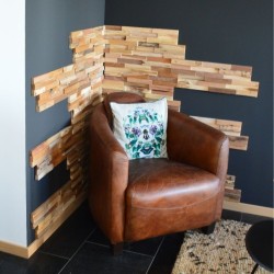Plaquette de parement en bois Deco Panel Teck Ancien - Ti'ma Stone