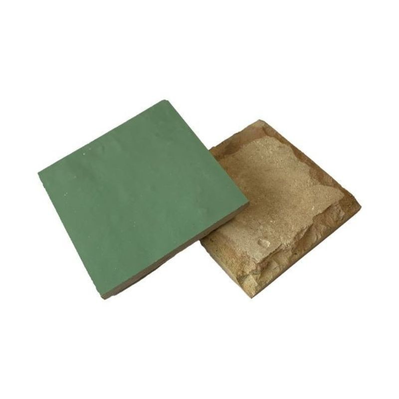 Carrelage Zellige Marocain Vert Amande N°61 10x10 cm - Ti'ma Stone