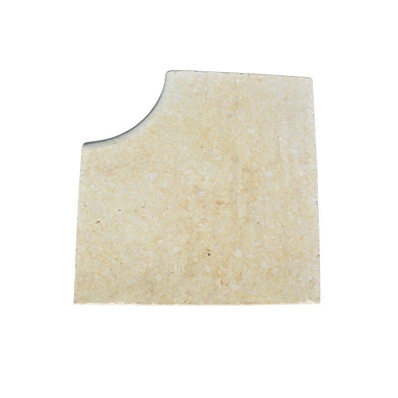 Margelle d'angle rentrant pierre d'Egypte Beige Vieillie - Ti'ma Stone