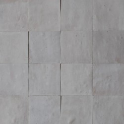 Carrelage Zellige Marocain Blanc Oukaimeden N°66 10x10 cm - Ti'ma Stone