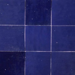Carrelage Zellige Marocain Bleu Nuit N°39 10x10 cm - Ti'ma Stone
