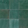 Carrelage Zellige Marocain Vert Emeraude N°63 10x10 cm - Ti'ma Stone