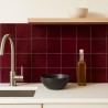 Carrelage Zellige Marocain Rouge Lie de Vin N°19 10x10 cm - Tima Stone