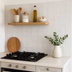 Carrelage Zellige Marocain Blanc Oukaimeden N°66 10x10 cm - Ti'ma Stone