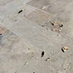 Carrelage Travertin Beige Rustique 2nd choix 61x40,6x1,2 cm - Ti'ma Stone