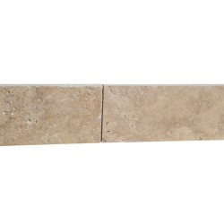 Plinthe Travertin Beige classique 1er choix Vieillie 40,6x8x1,2 cm