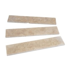 Plinthe Travertin Beige classique 1er choix Vieillie 40,6x8x1,2 cm