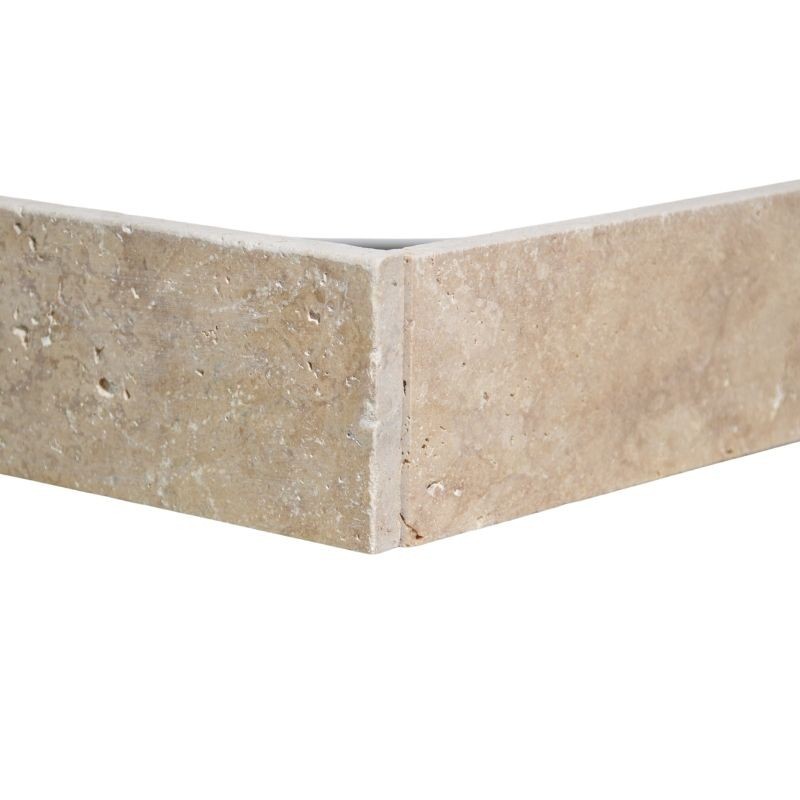 Plinthe Travertin Beige classique 1er choix Vieillie 40,6x8x1,2 cm