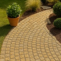 Pavé en pierre naturelle Granit Jaune 10x10x5 cm - Ti'ma Stone