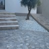 Pavé Travertin Gris Silver 1er choix Vieilli 10x10x3 cm - Ti'ma Stone