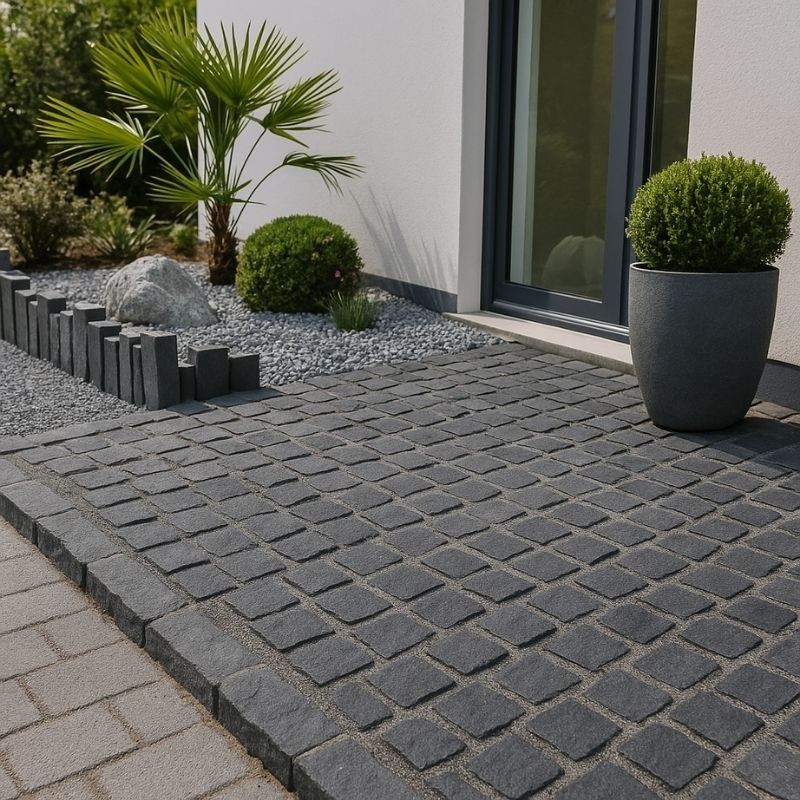 Pavé pierre naturelle Basalte 10x10x4-6 cm - Ti'ma Stone
