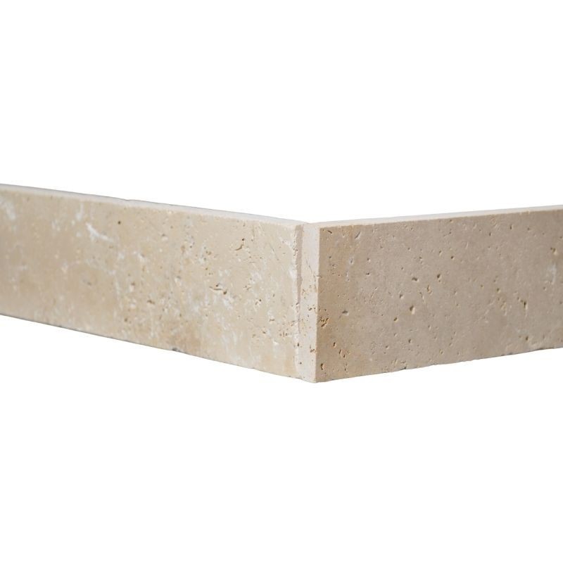 Plinthe Travertin Beige Clair 1er choix Vieillie 40,6x7x1,2 cm