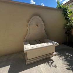 Fontaine de jardin Murale en pierre naturelle Atlas Beige - Ti'ma Stone