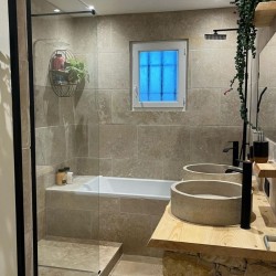 Carrelage mural Travertin Beige Mix 1er choix 61x40 - Ti'ma Stone