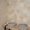 Carrelage mural Hexagonal Travertin Beige clair - Ti'ma Stone