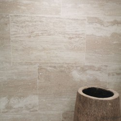 Carrelage mural Travertin Beige Royal 1er choix Brossé - Ti'ma Stone