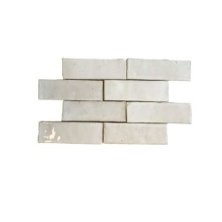 Terre Cuite Emaillée Blanc Neige N°1 5x15 cm - Ti'ma Stone