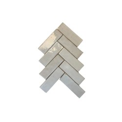 Terre Cuite Emaillée Blanc Neige N°1 5x15 cm - Ti'ma Stone