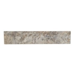 Plinthe Travertin Gris Silver 1er choix Vieillie 40,6x8x1,2 cm