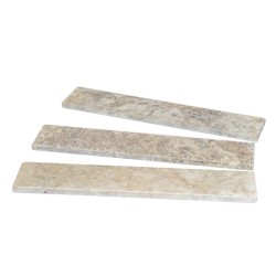 Plinthe Travertin Gris Silver 1er choix Vieillie 40,6x8x1,2 cm