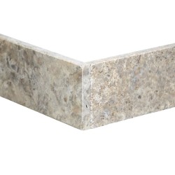 Plinthe Travertin Gris Silver 1er choix Vieillie 40,6x8x1,2 cm