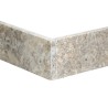 Plinthe Travertin Gris Silver 1er choix Vieillie 40,6x8x1,2 cm
