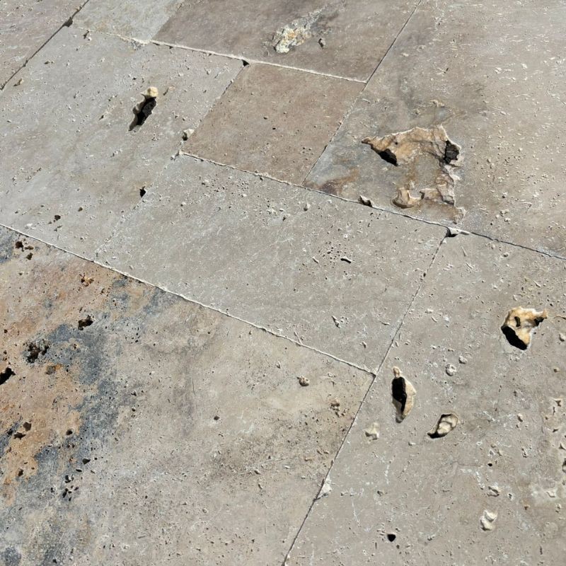 Carrelage Travertin Beige Rustique 2nd choix 1,2 cm - Ti'ma Stone