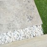 Carrelage Travertin Gris Silver 1er choix Opus Romain - Ti'ma Stone