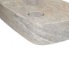 Vasque à poser rectangulaire en Travertin Gris - Ti'ma Stone