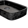 Vasque à poser rectangulaire en Marbre Noir 58x34x10 cm - Ti'ma Stone