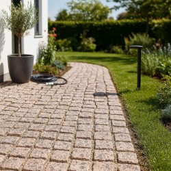 Pavé en pierre naturelle Granit Rose 10x10x8 cm - Ti'ma Stone