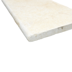 Margelle en pierre Egypte Beige Vieillie 60x30x3 cm Bord 1/2 Rond