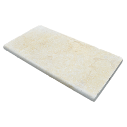 Margelle de piscine pierre naturelle d'Egypte Beige Vieillie 60x30x3 cm Bord 1/2 Rond