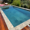 Margelle Travertin Gris 61x33x8 cm Bord Droit - Ti'ma Stone