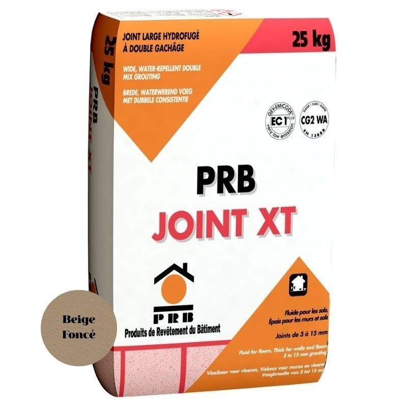 Mortier fin hydrofugé PRB Joint XT - Beige Foncé - 25 kg - Ti'ma Stone