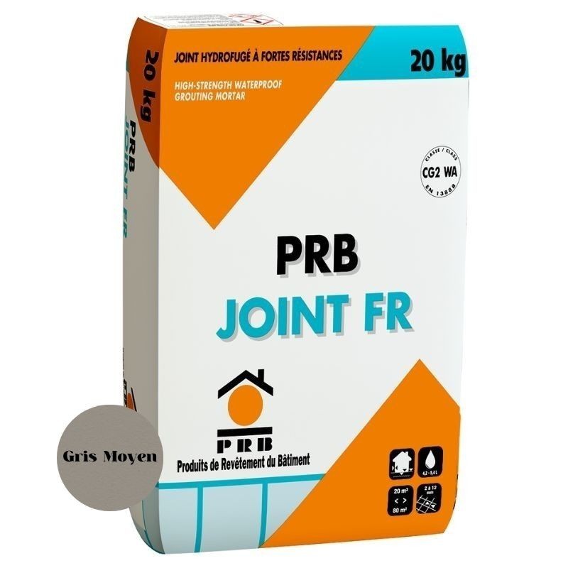 Joint hydrofugé PRB Joint FR - Gris Moyen - 20 kg - Ti'ma Stone