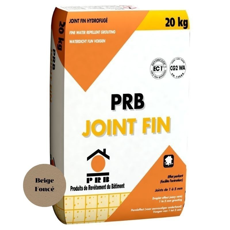 Joint fin hydrofugé PRB Joint Fin - Beige foncé - 20 kg - Ti'ma Stone