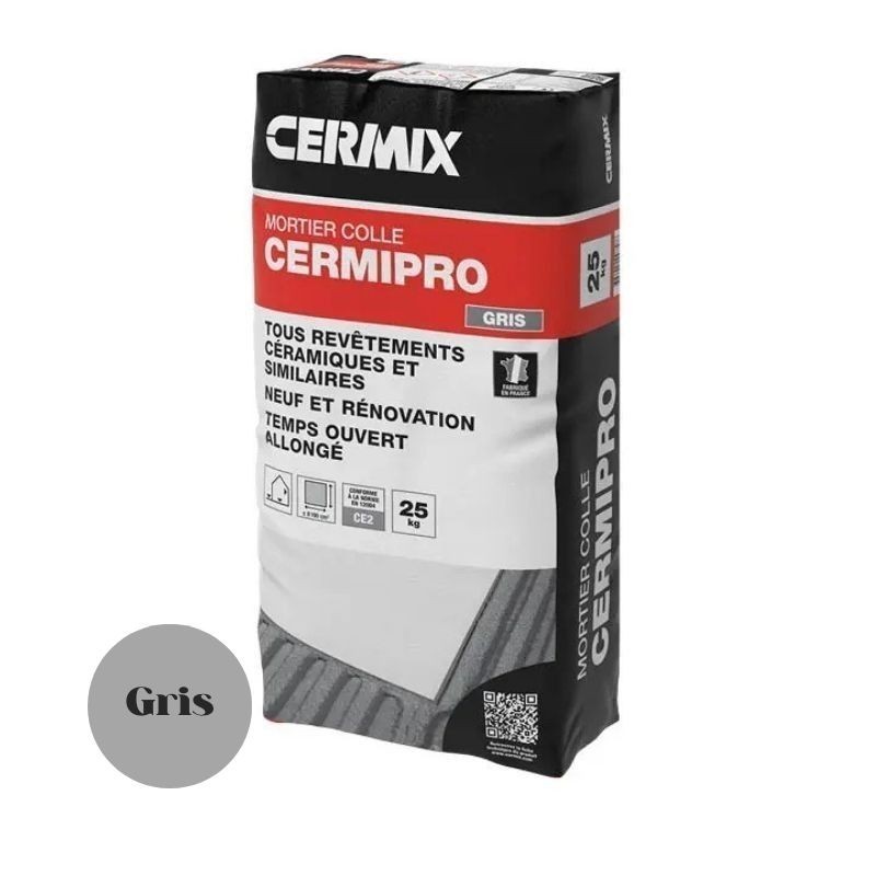 Mortier colle amélioré Cermix Cermipro - Gris - 25 kg - Ti'ma Stone
