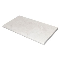 Margelle de piscine Travertin Clair 1er choix Sablée 61x33x3 cm Bord 1/2 Rond