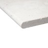 Margelle Travertin Clair 1er choix Sablée 61x33x3 cm Bord 1/2 Rond