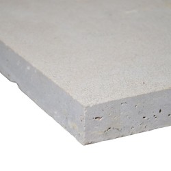Margelle Travertin Clair 1er choix Sablée 61x33x8 cm Bord Droit