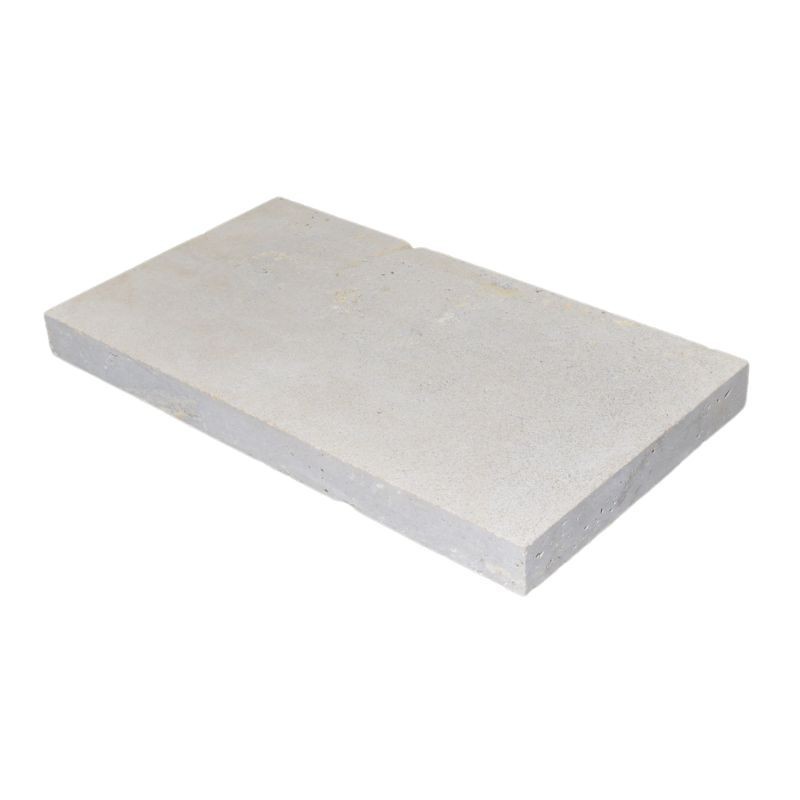 Margelle Travertin Clair 1er choix Sablée 61x33x8 cm Bord Droit