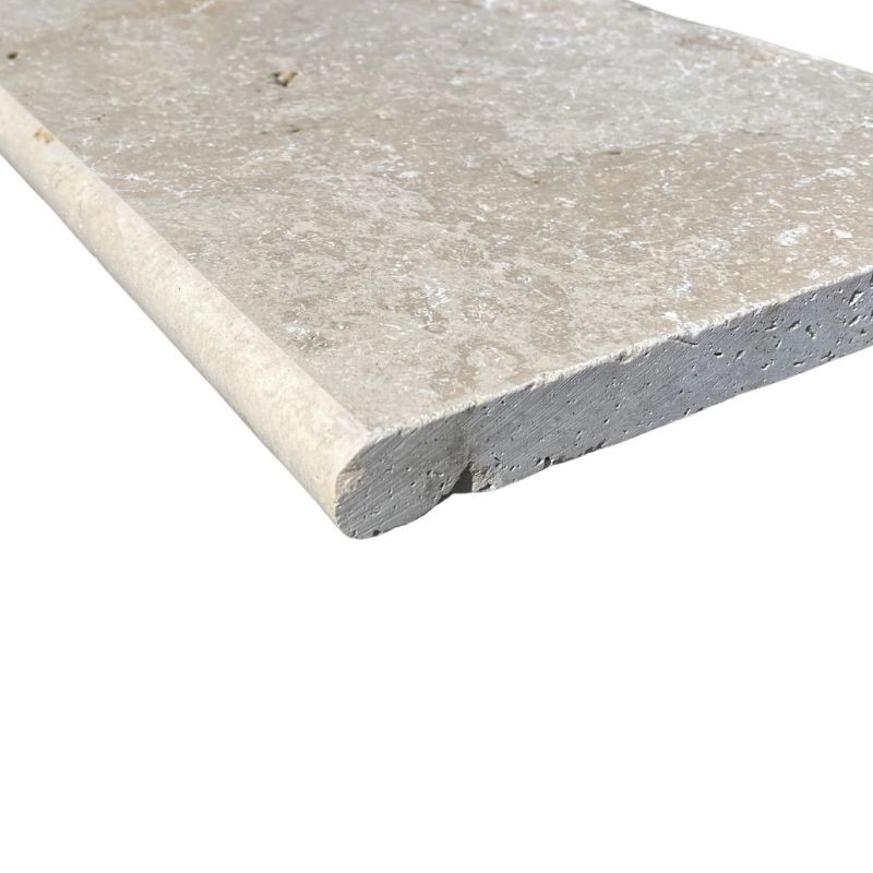 Margelle Travertin Classic Mix 61x33x3 cm Bord 1/2 Rond - Ti'ma Stone